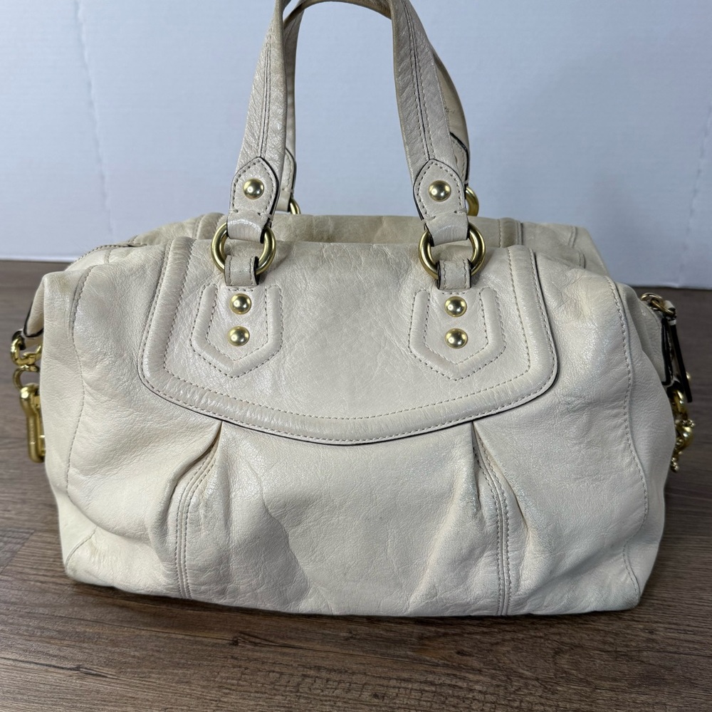 Coach Madison Audrey Cream Leather Handbag, 14316 - Picture 7 of 10